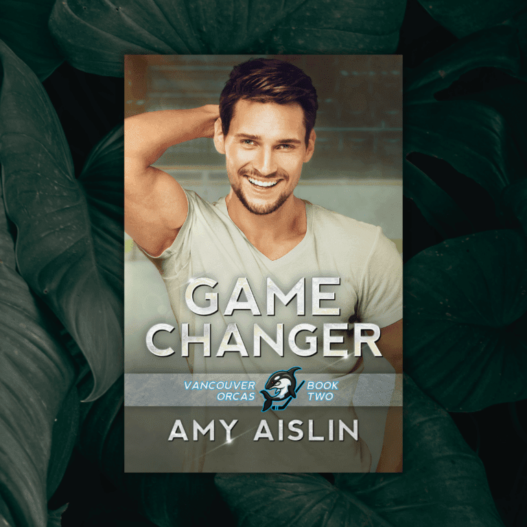 Game Changer by Amy Aislin Cover overlaid on a generic plant background